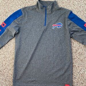 Kids' Gray Buffalo Bills NFL 1/4 Quarter-Zip Pullover